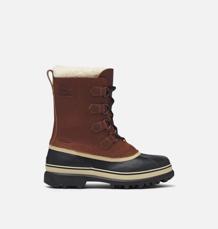 Mens Snow Boots Dark Brown - Sorel Caribou™ Wool - 726913-HVM